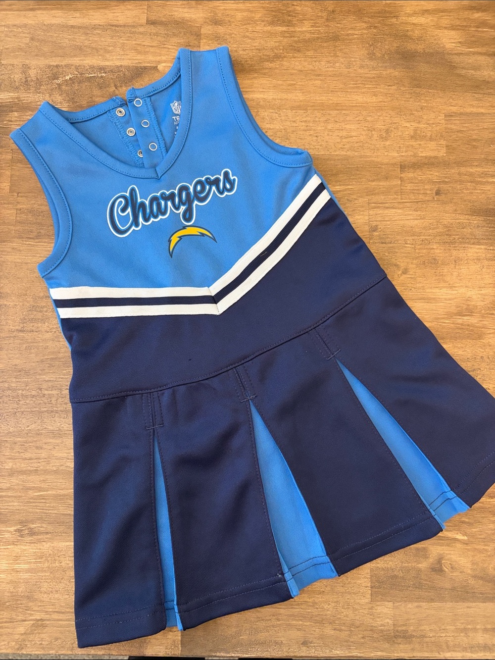 NFL Chargers Girls cheerleading outfit
